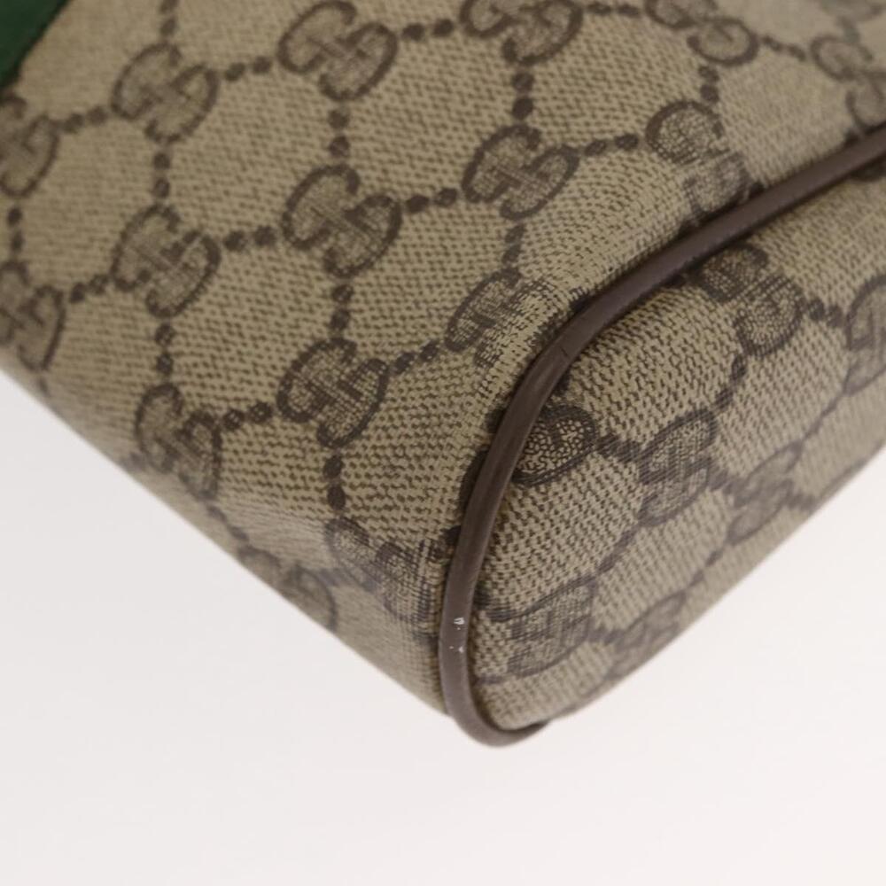 GUCCI GG Supreme Web Sherry Line Clutch Bag PVC Beige Gold 89 01 012 Auth BA7455 - Picture 16 of 16